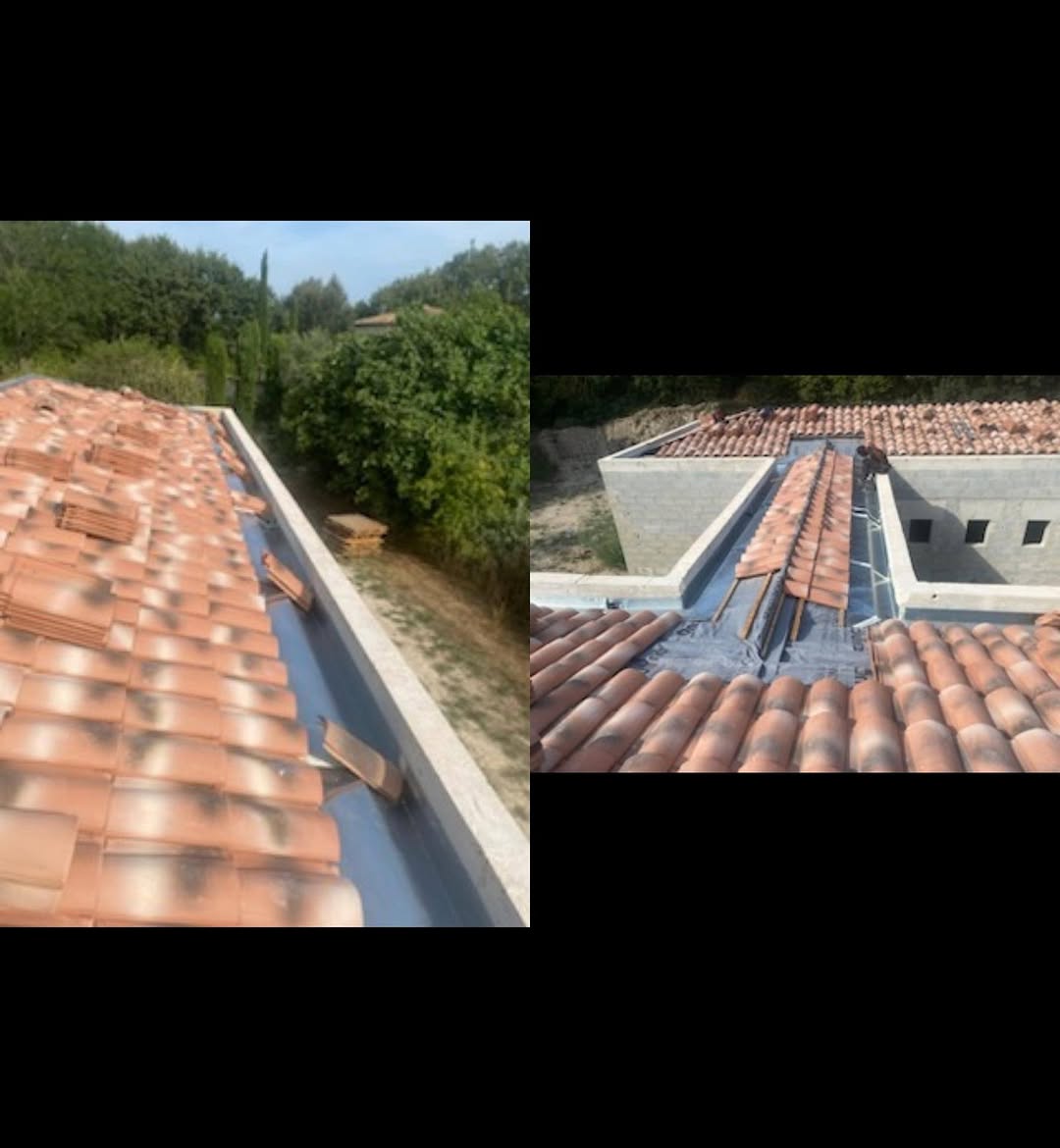 En pleine action à Celony 🏠✨ On façonne et installe des chenaux pour une vil...